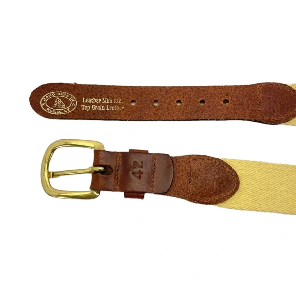 Leather Man Ltd. Belt 42 Yellow